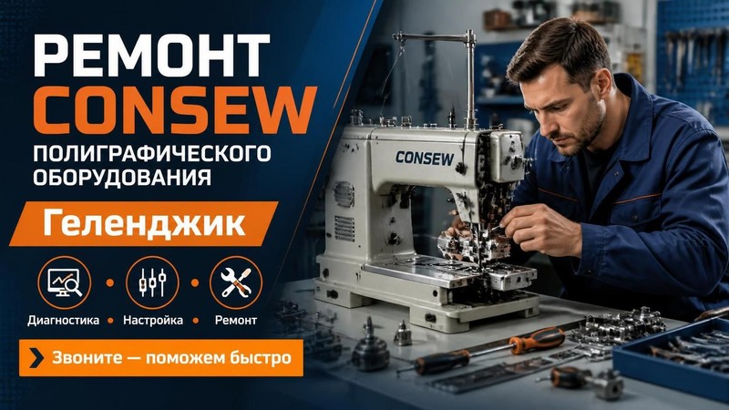 Ремонт полиграфического оборудования Consew