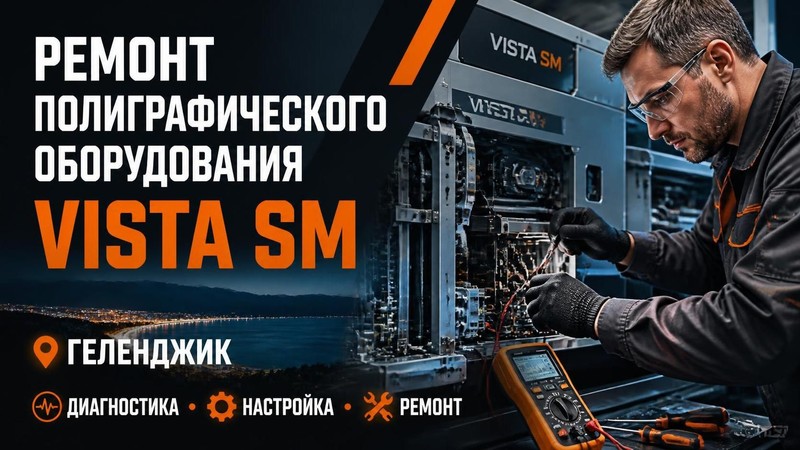 Ремонт полиграфического оборудования Vista SM