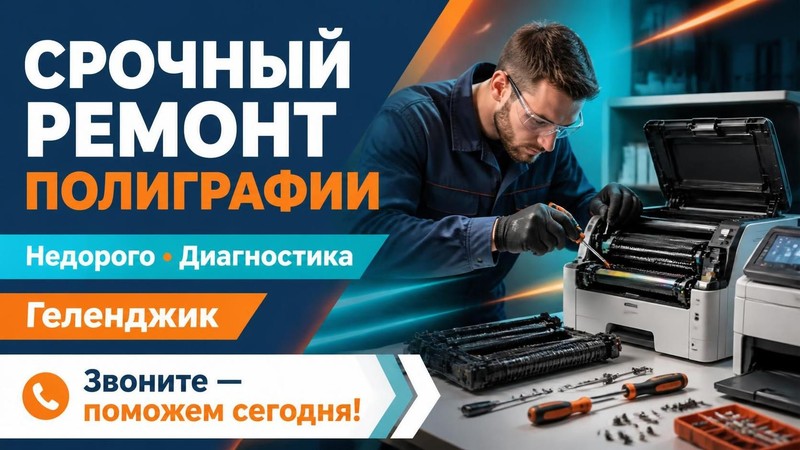 Срочный ремонт полиграфии недорого диагностика