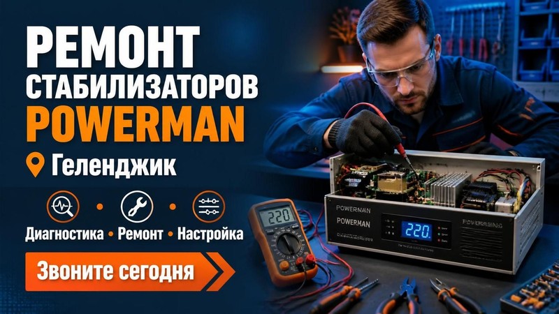 Ремонт стабилизаторов напряжения Powerman