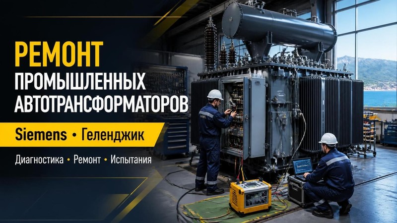 Ремонт промышленного автотрансформатора Siemens