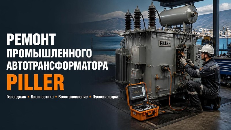 Ремонт промышленного автотрансформатора Piller