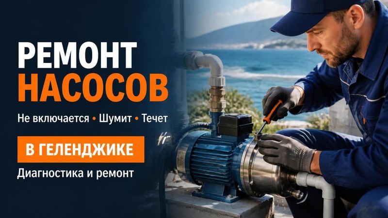 Ремонт насосов: не включается, шумит, течет