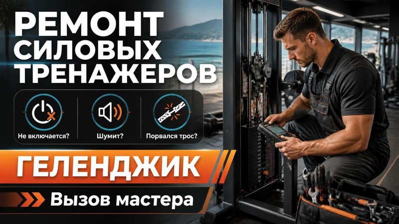 Ремонт силовых тренажеров: не включается, шумит, порвался трос