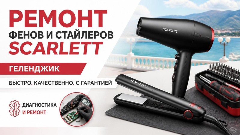 Ремонт фенов и стайлеров Scarlett