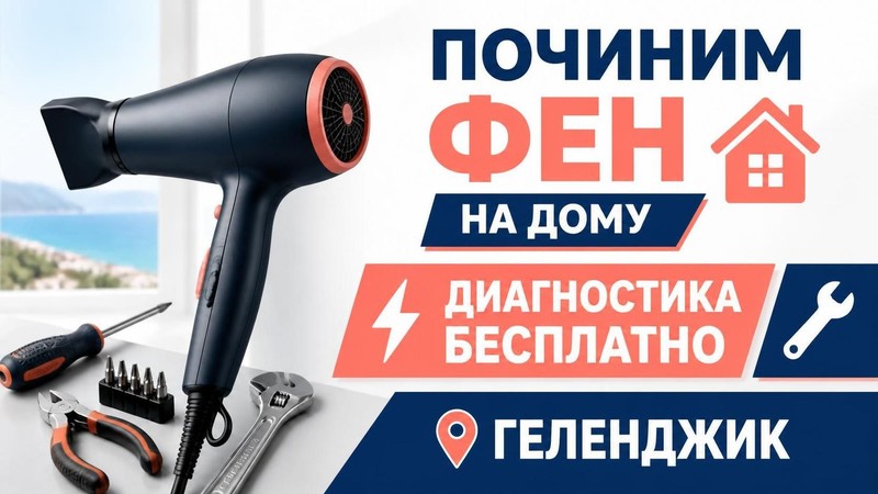 Починим фен на дому, диагностика бесплатно