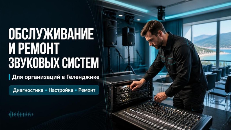 Обслуживание и ремонт звуковых систем для организаций