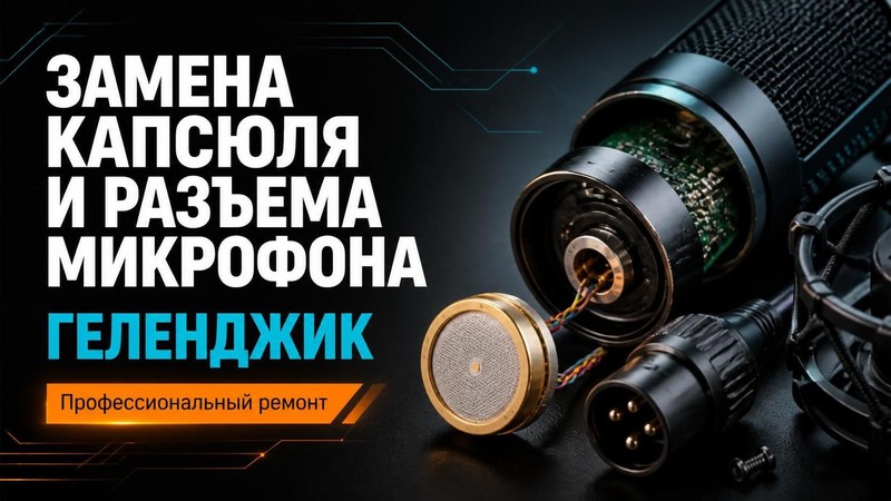 Замена капсюля и разъема микрофона