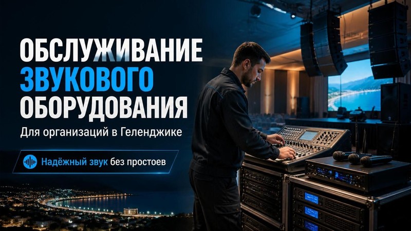 Обслуживание звукового оборудования для организаций