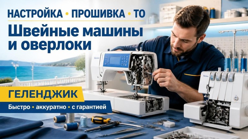 Настройка прошивка ТО швейных машин и оверлоков