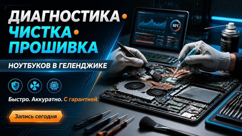 Диагностика, чистка и прошивка ноутбуков