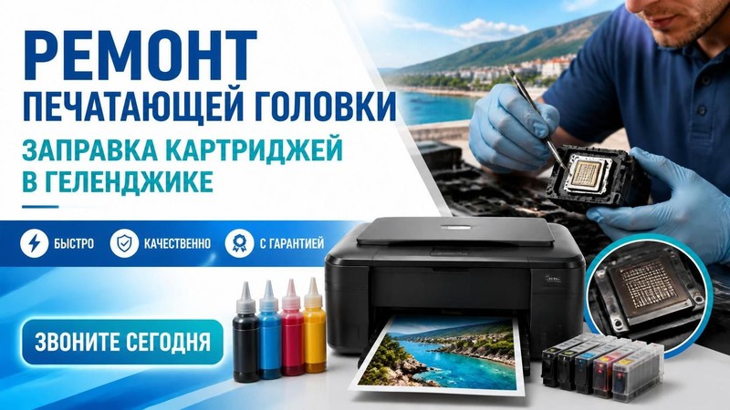 Ремонт печатающей головки и заправка картриджей