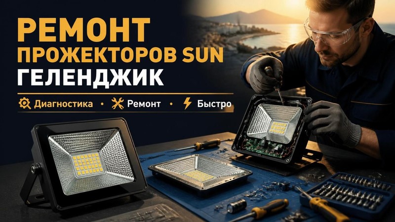 Ремонт прожекторов Sun