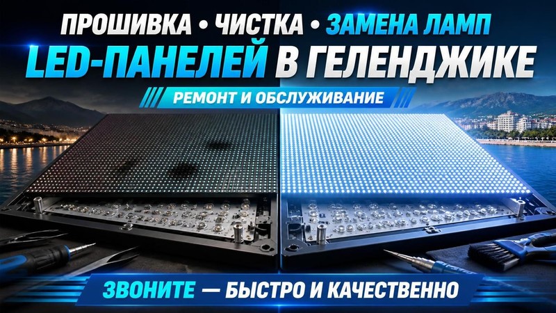Прошивка, чистка и замена ламп LED панелей
