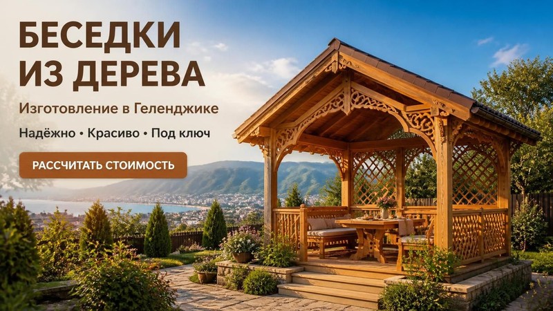 Изготовление беседок из дерева