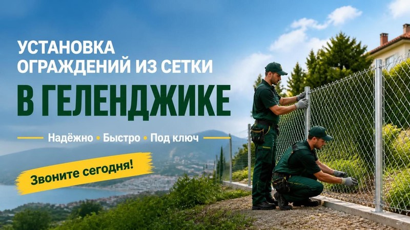 Установка ограждений из сетки