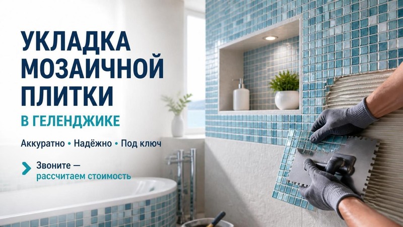 Укладка мозаичной плитки