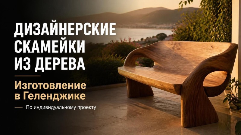 Изготовление дизайнерских скамеек из дерева