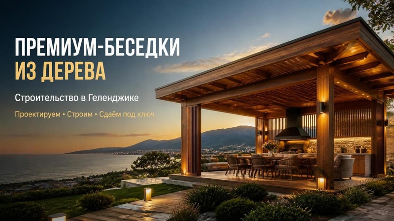 Строительство премиум-беседок из дерева