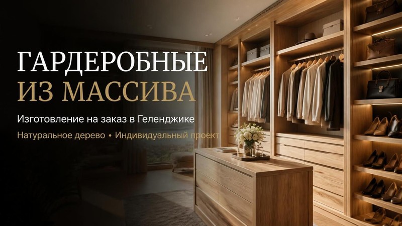 Изготовление гардеробных из массива