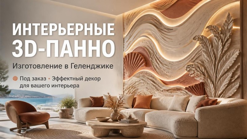 Изготовление интерьерных 3D-панно