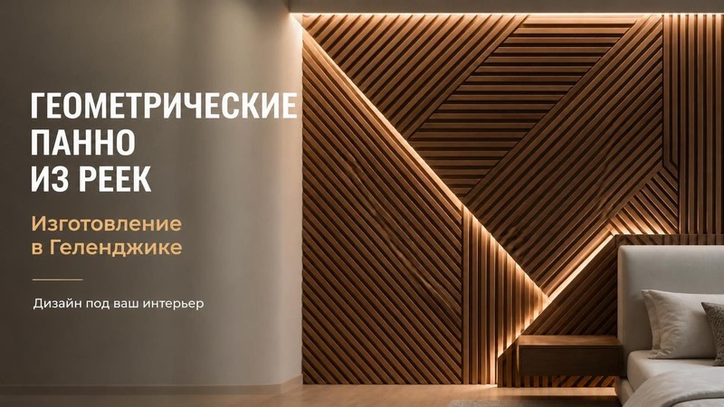 Изготовление геометрических панно из реек