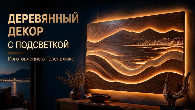 Изготовление деревянного декора с подсветкой