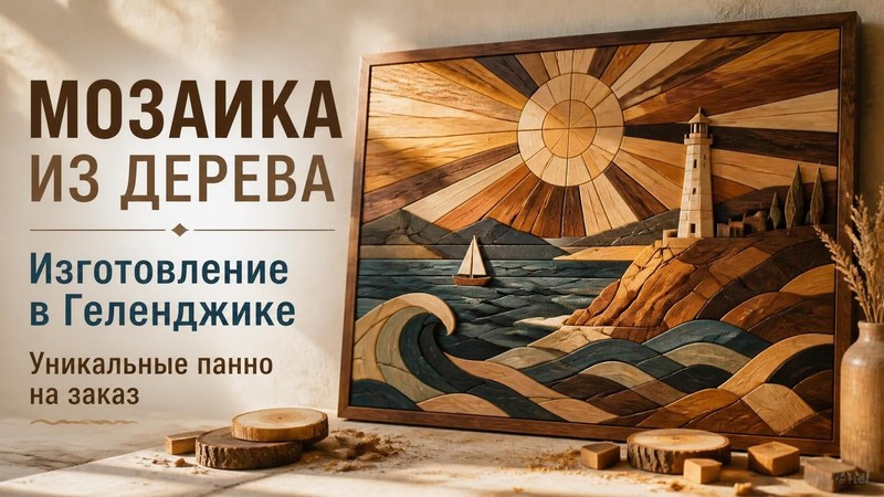 Изготовление мозаики из деревянных плашек