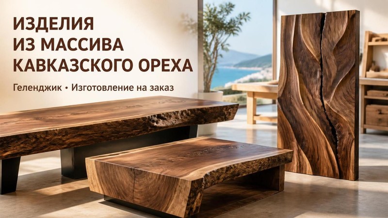 Изделия из массива кавказского ореха